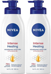 NIVEA hidratación intensa en botella con bomba para uso diario y piel suave.