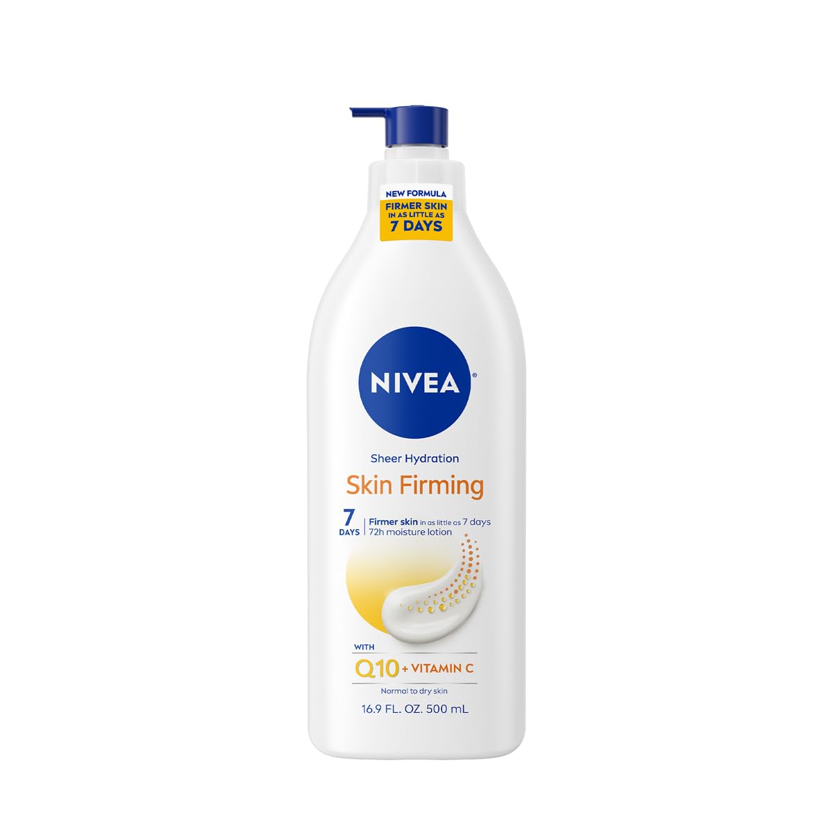 Loción corporal NIVEA con bomba, aplicación rápida y suave.