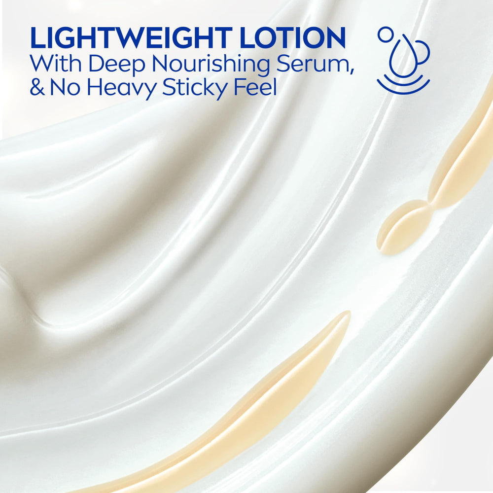 Loción corporal NIVEA para aplicación fácil con la palma.