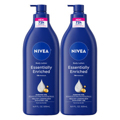 NIVEA loción enriquecida en bote para hidratación duradera.