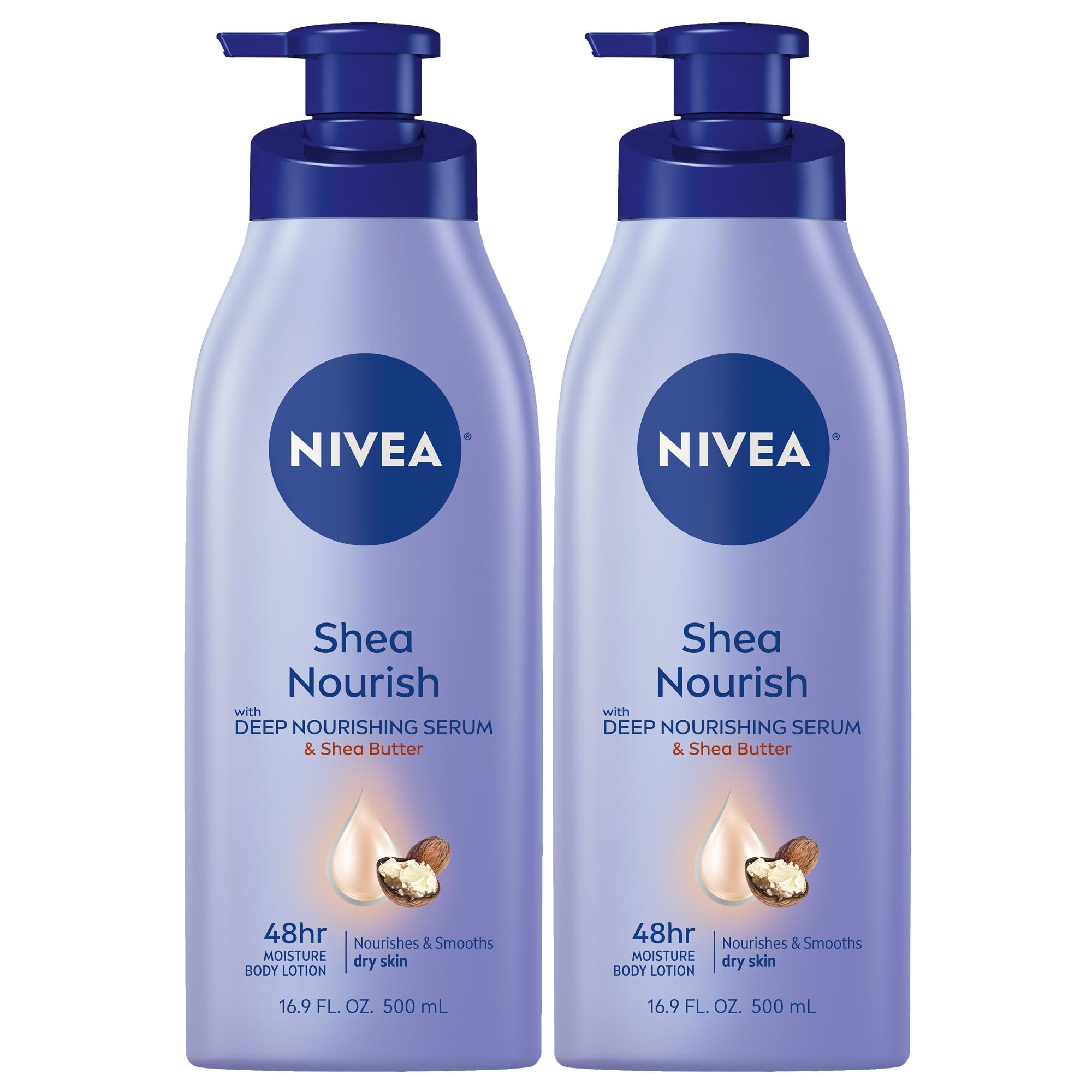 Loción corporal suave de NIVEA con manteca de karité para hidratación diaria.