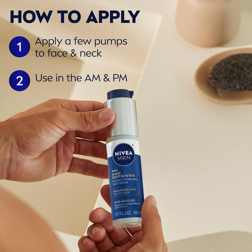 NIVEA MEN Age Defense Serum calma la piel tras el afeitado.
