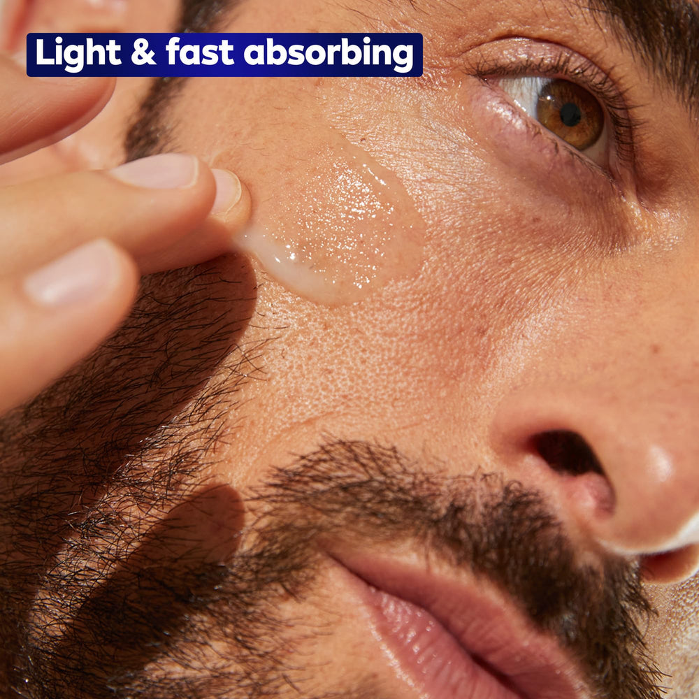 NIVEA MEN Age Defense Serum: rutina de cuidado facial, uso diario recomendado.