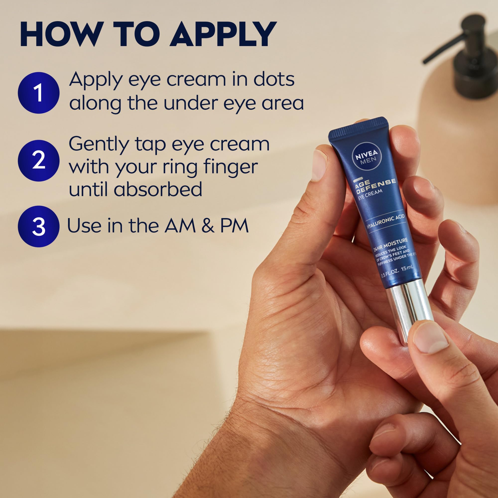 NIVEA MEN Age Defense sin-fragancia: fórmula apta para piel sensible.