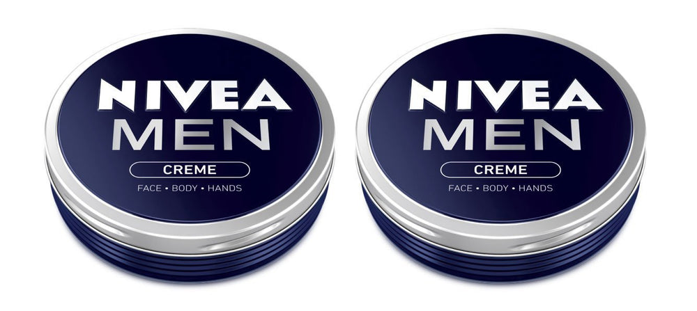 NIVEA MEN CREME en lata de 75 ml, vista frontal para hidratación diaria.