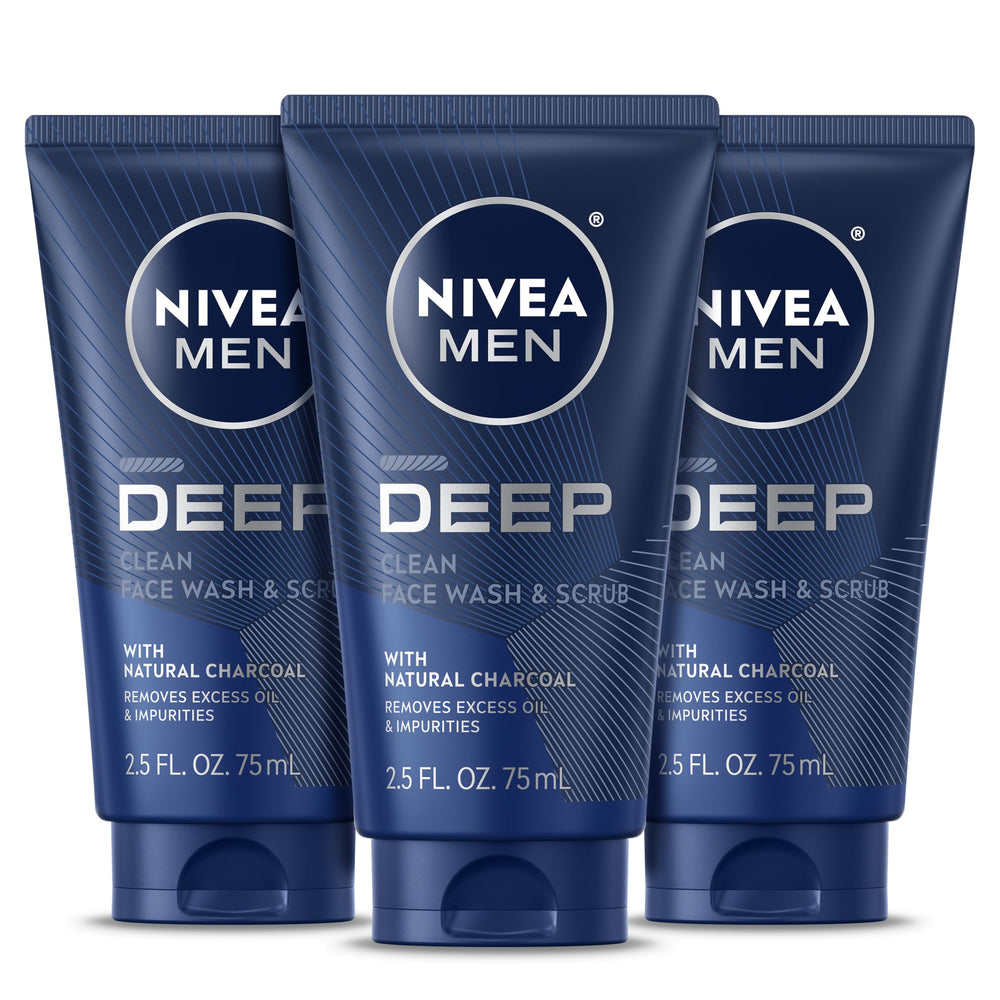 NIVEA MEN Deep Clean con carbón activado para limpieza profunda.