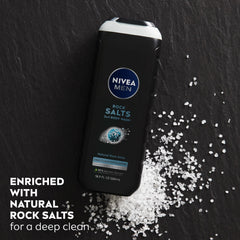 Close-up of scrub particles for effective exfoliation during shower.