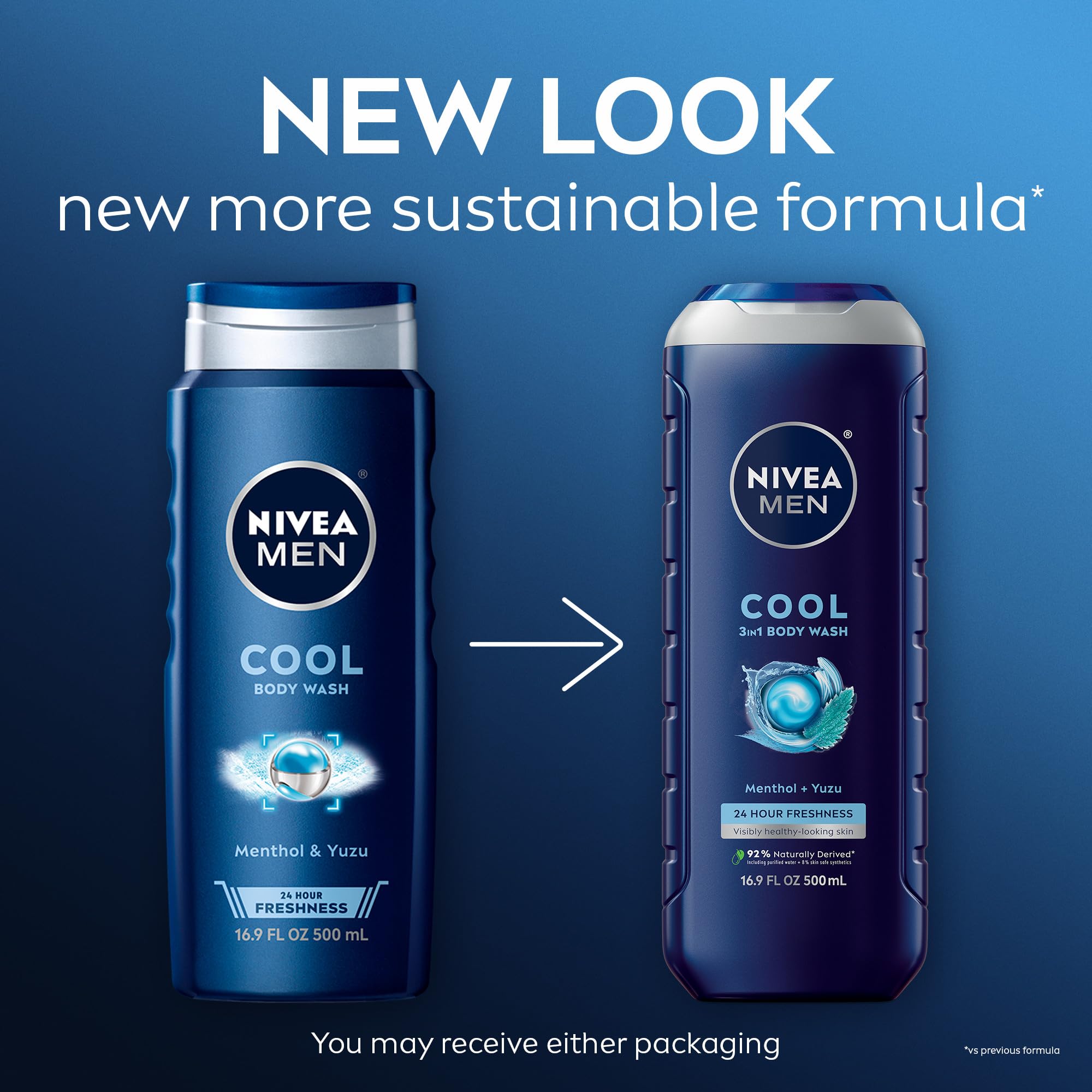NIVEA MEN gel ducha frío mentol yuzu: limpieza suave y refrescante.