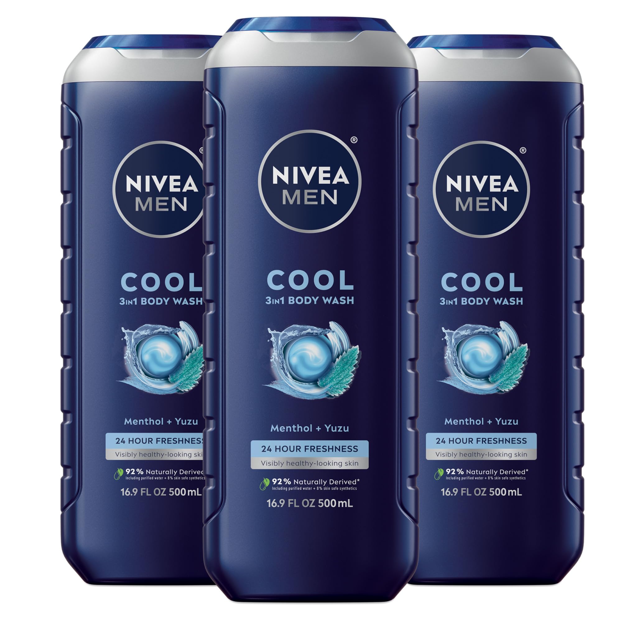 NIVEA MEN gel de ducha frío mentol yuzu: sensación de frescura inmediata.