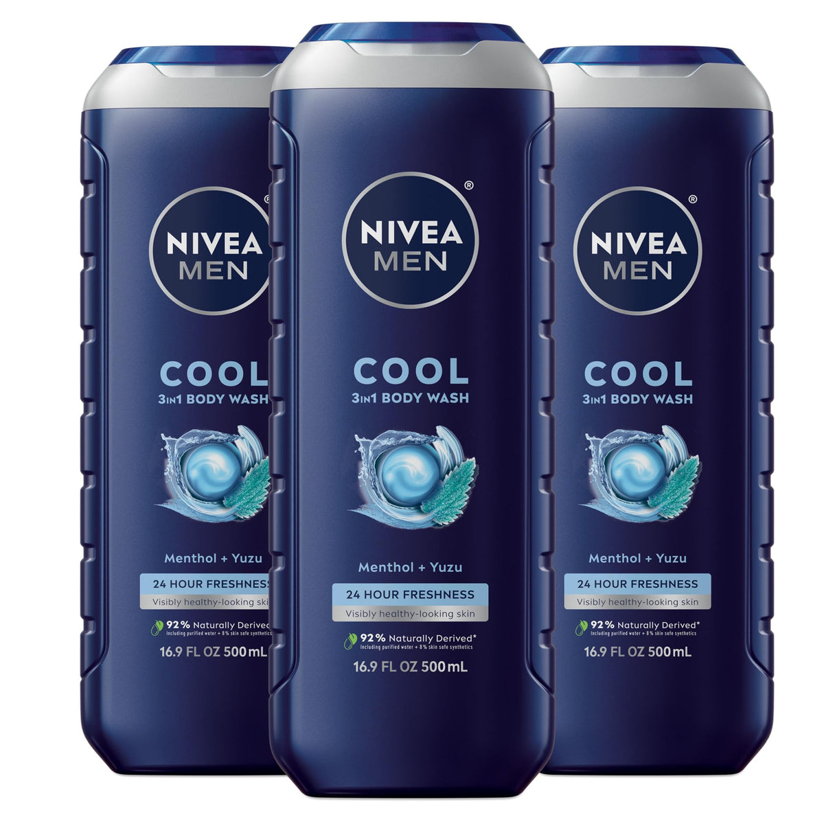 NIVEA MEN gel de ducha frío mentol yuzu: sensación de frescura inmediata.