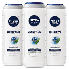NIVEA MEN Gel Ducha Sensible Bambú Envase: limpieza suave para piel sensible