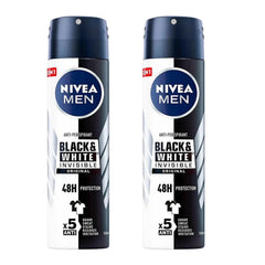 NIVEA Men Invisible, aerosol de secado rápido para uso diario y comodidad.