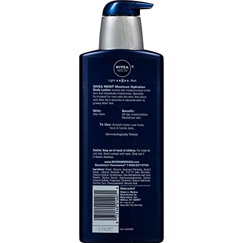 NIVEA MEN Máxima Hidratación, envase de 500 ml listo para rutina
