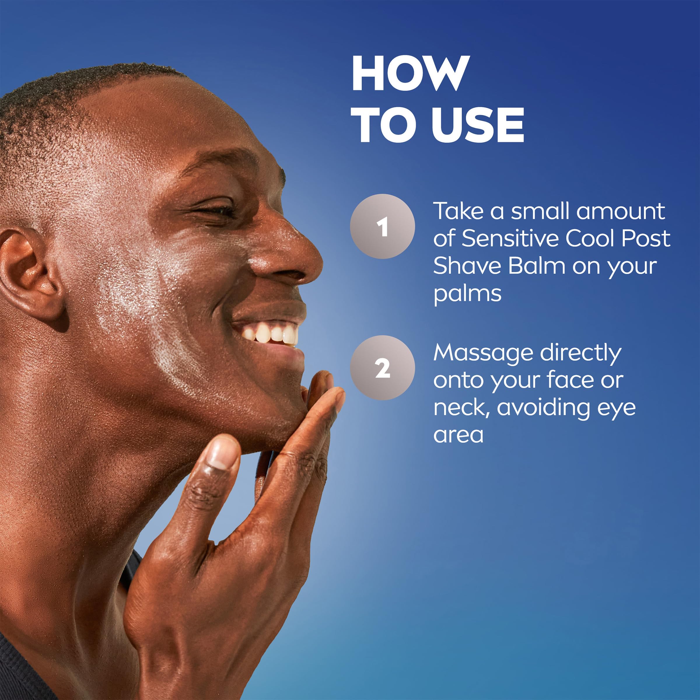 Alcohol-free formula emphasized on bottle for gentle after-shave care.