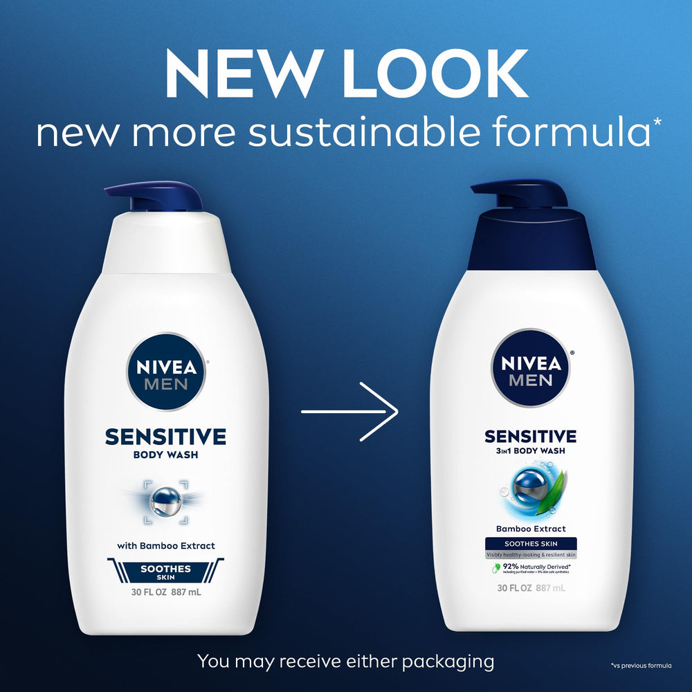 NIVEA MEN Sensitive – primer plano del extracto de bambú, calma suave.