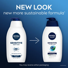 NIVEA MEN Sensitive – primer plano del extracto de bambú, calma suave.