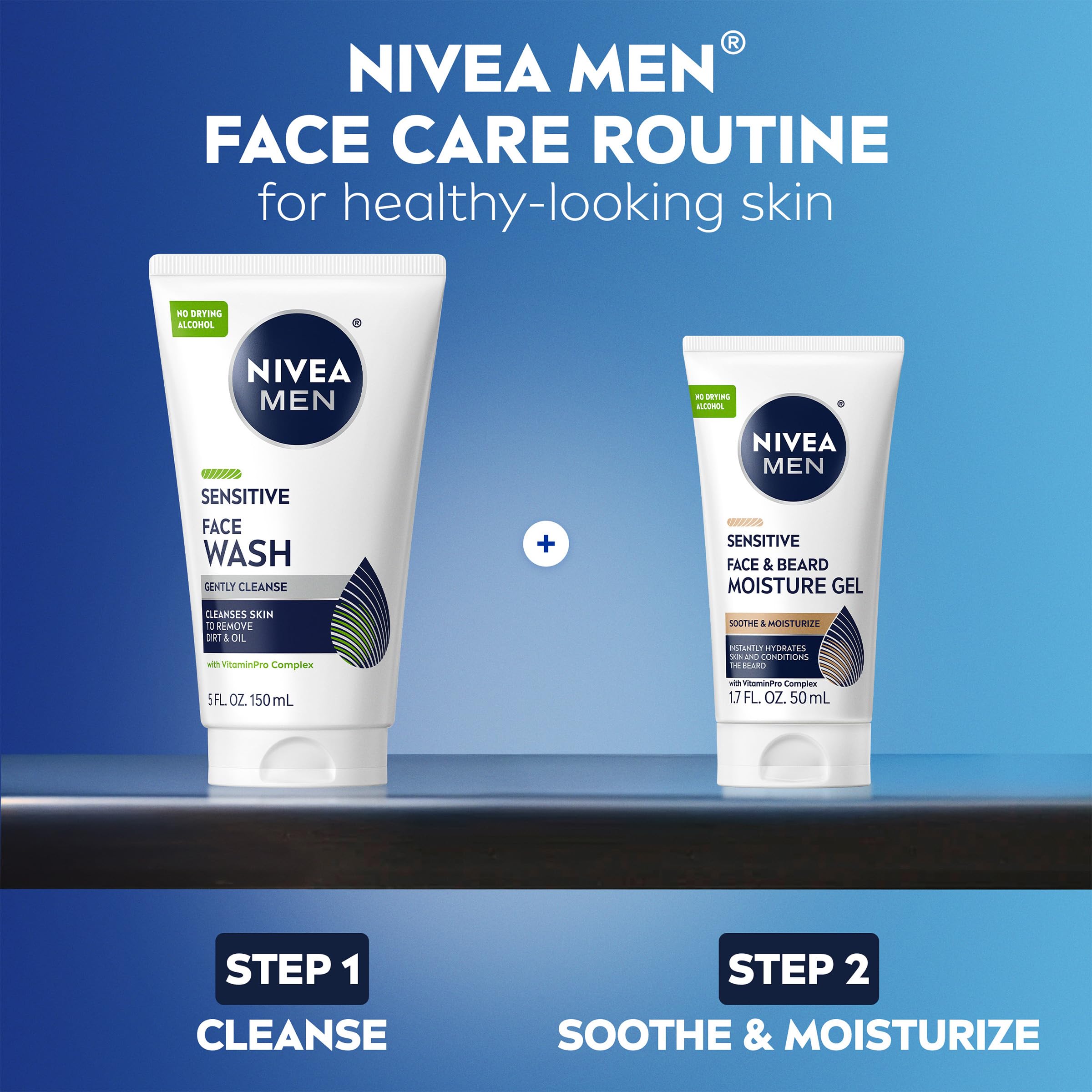 Beard-softening action shown on facial hair by NIVEA MEN