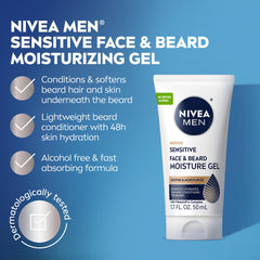 Beard area application demonstrates lightweight, non-greasy absorption by NIVEA MEN