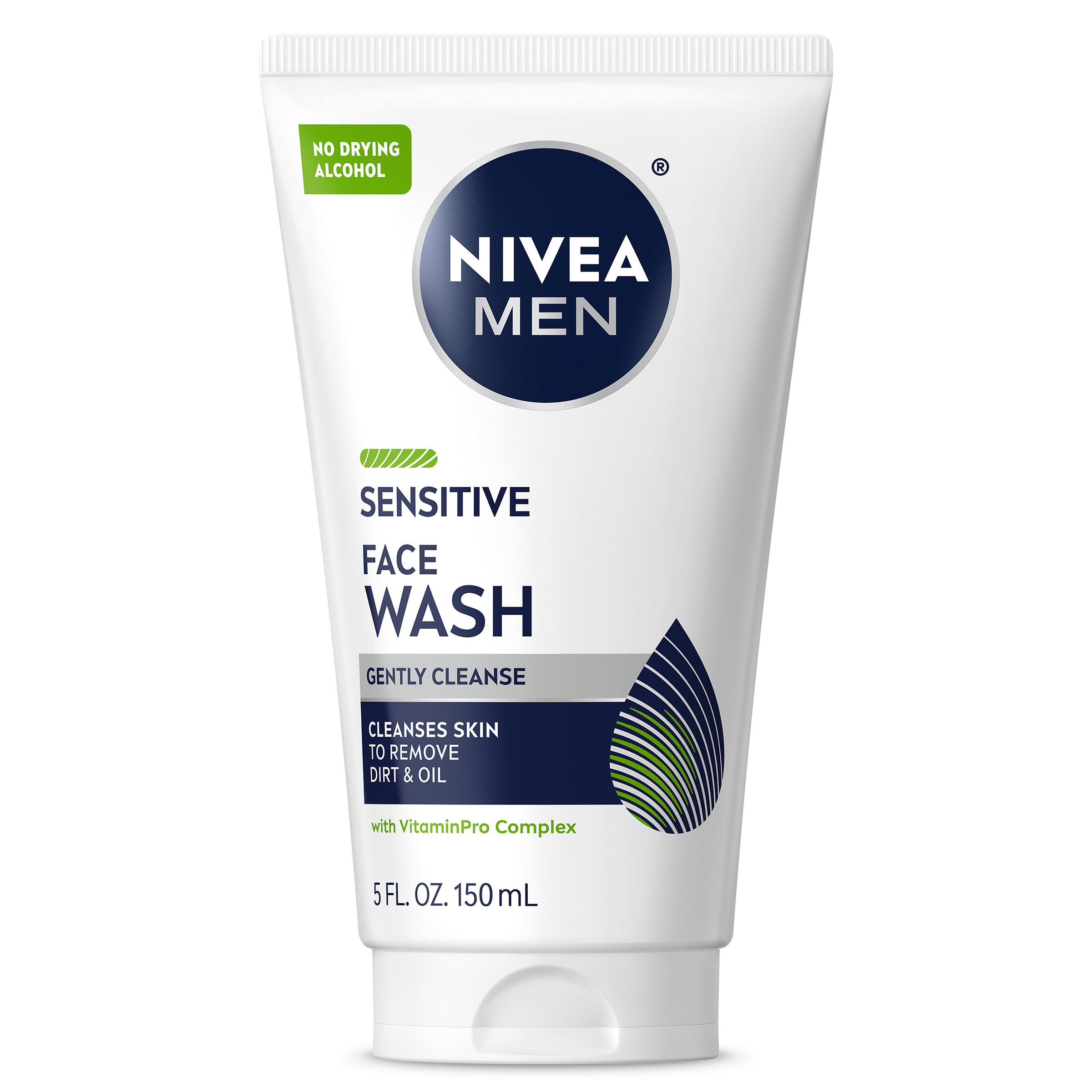 NIVEA MEN Sensitive Face Wash tube front view for gentle cleansing