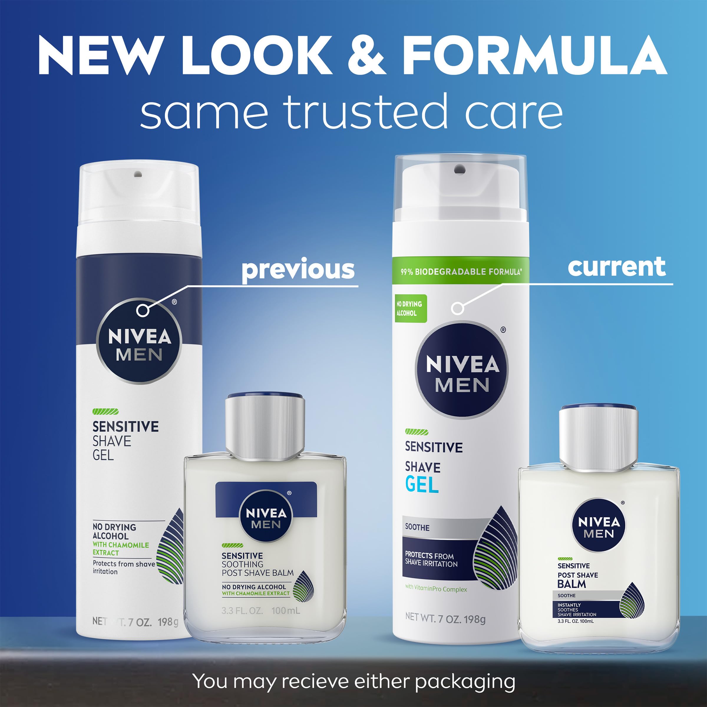 NIVEA MEN Sensitive Post Shave Balm application shows quick-absorbing hydration without shine