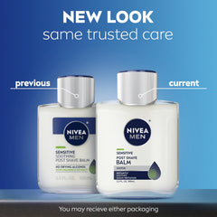 Label detail shows alcohol-free formula on NIVEA MEN Sensitive Post Shave Balm