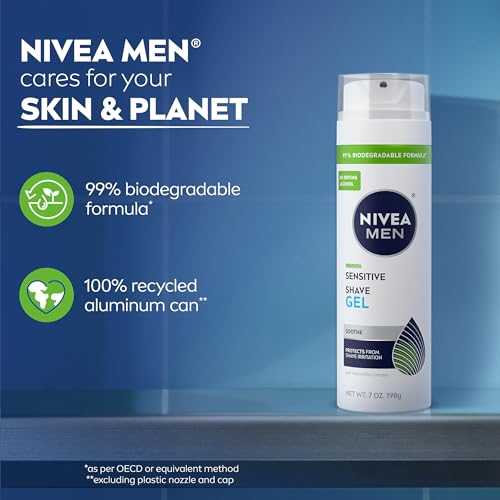 NIVEA MEN Sensitive Shave Gel three cans in pack