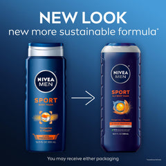NIVEA MEN Sport, espuma suave del gel 3 en 1 para cuerpo y rostro.