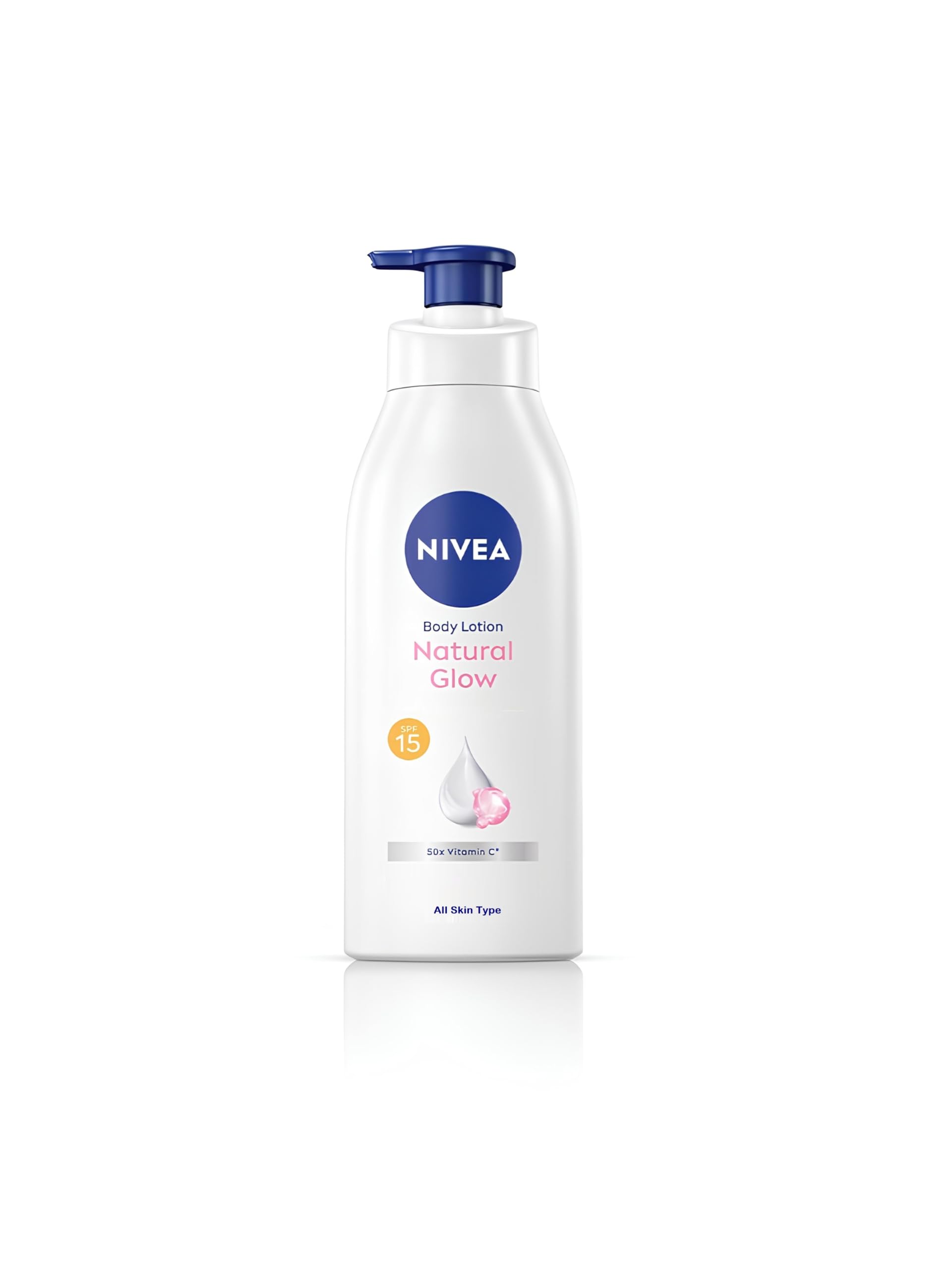 NIVEA Natural Glow: bote con SPF 15 para protección diaria de la piel.