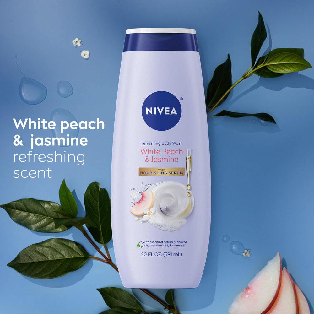 NIVEA 91% naturally derived ingredients highlighted on packaging.