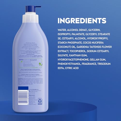 NIVEA lotion bottle with pump promotes convenient daily moisturization