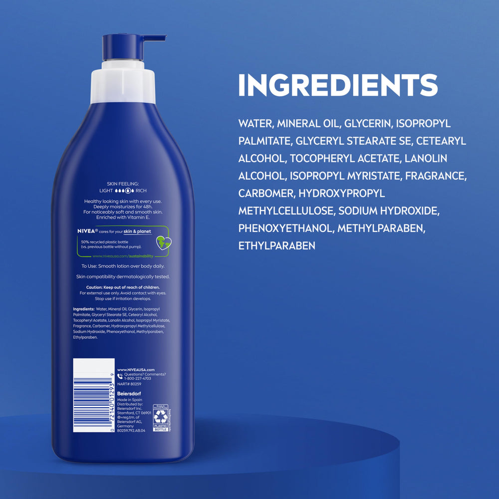Uso diario de NIVEA Original para cuerpo, manos y pies.