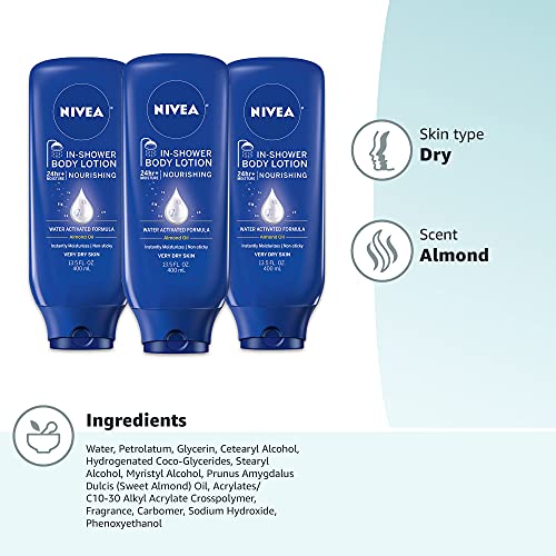 NIVEA packaging on shelf showing a 3-pack for value