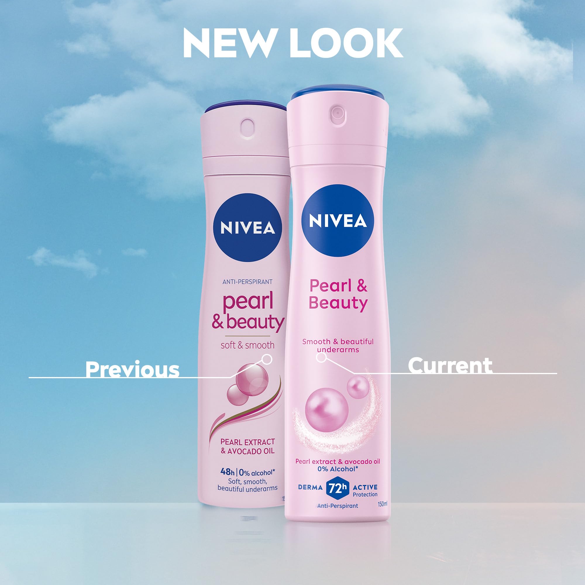Fragrance swirl associated with NIVEA Pearl Beauty Spray for a fresh feel.