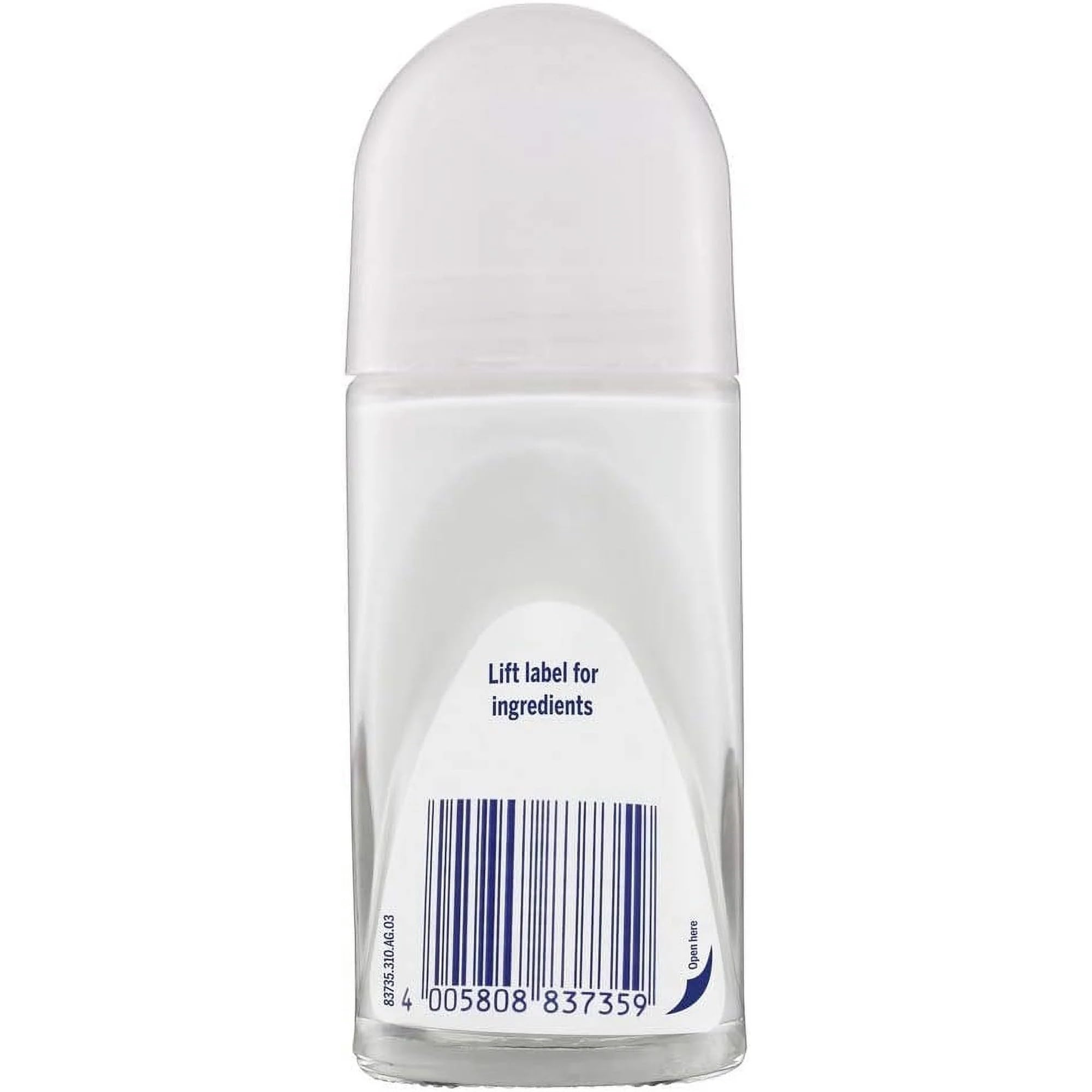 NIVEA Pearl & Beauty Roll-On packaging highlights a 50 mL size for daily use.