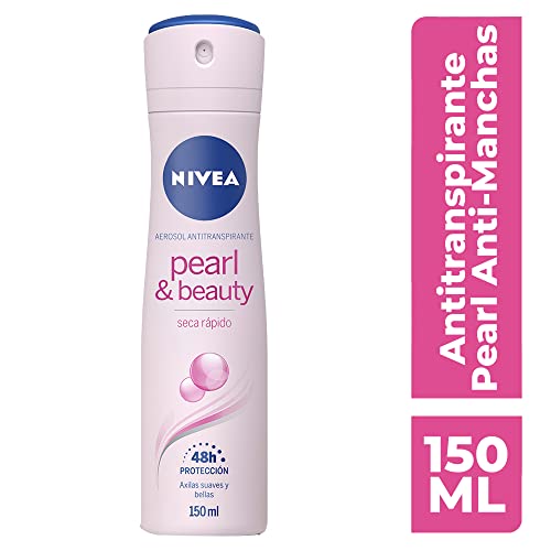 NIVEA Pearl Beauty Spray bottle side view highlighting compact form for easy use.