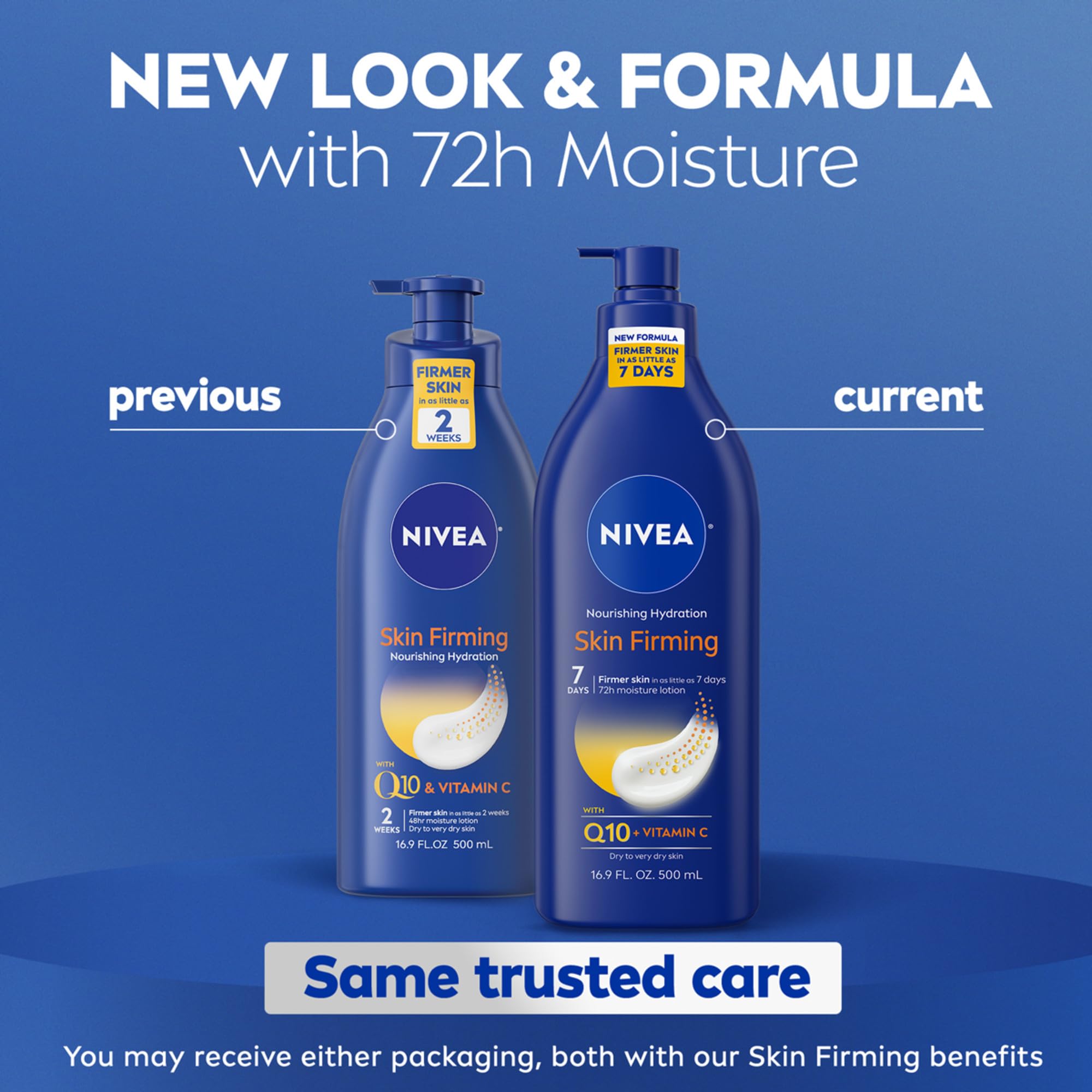 NIVEA Q10 Vitamina C, ingredientes clave para elasticidad y nutrición.