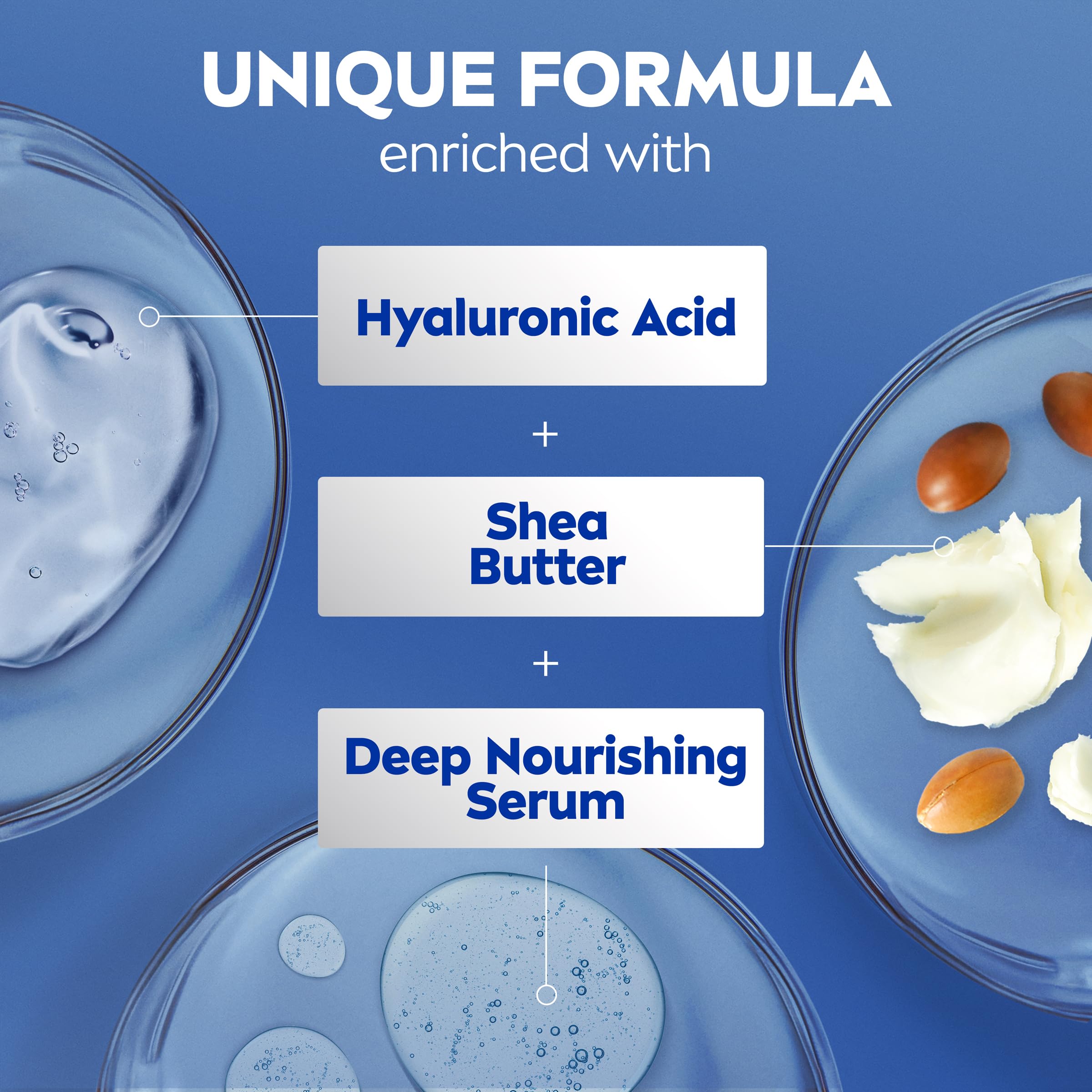 NIVEA Shea Nourish visual highlights 48-hour moisture for softer skin