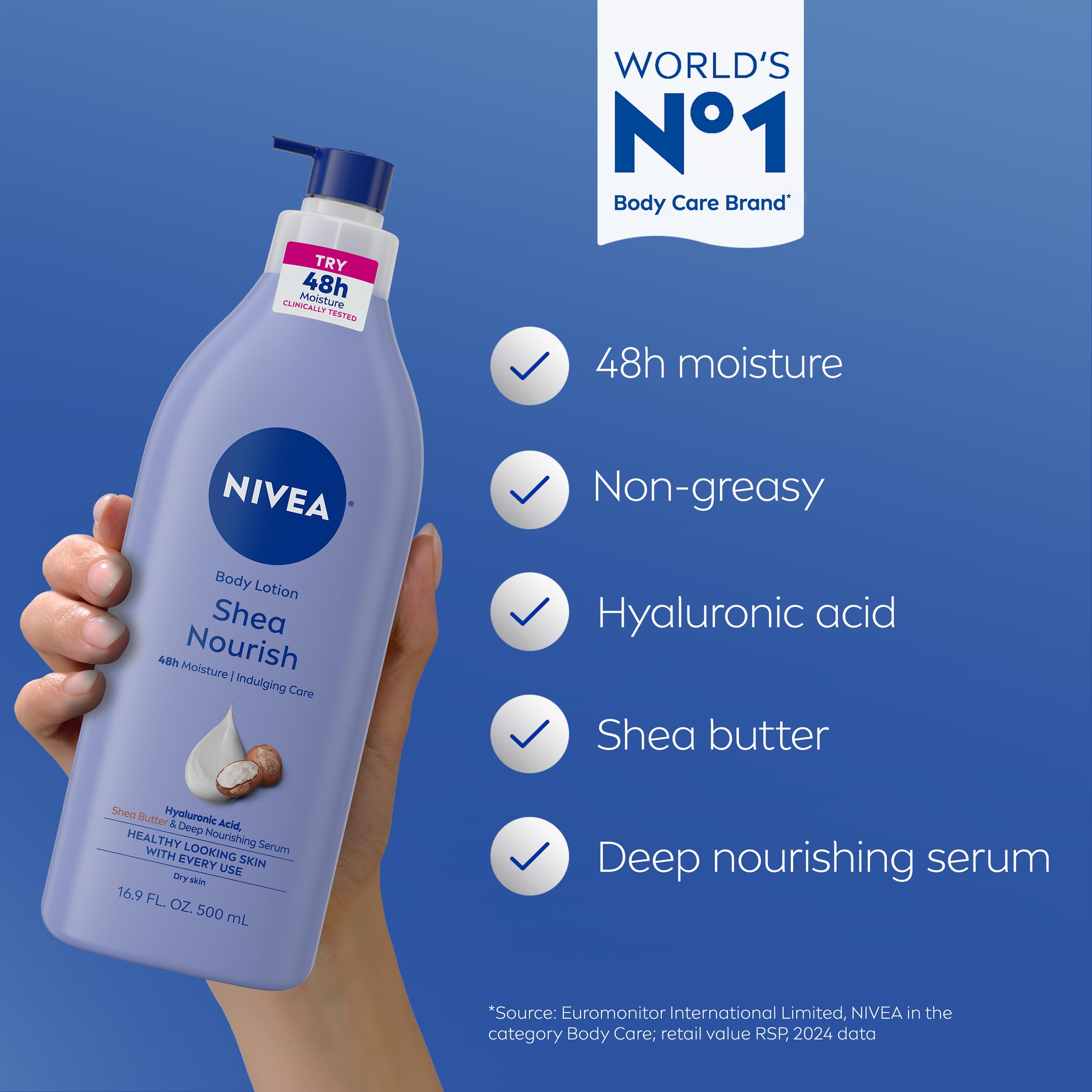 NIVEA Shea Nourish apply to hands or arms for immediate smoothness