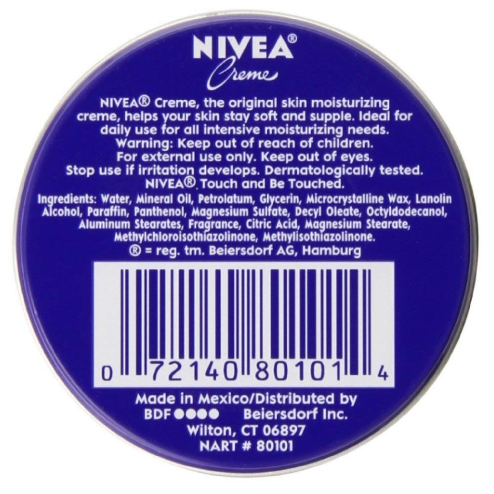 NIVEA Creme smooths rough areas like knees, elbows and feet.