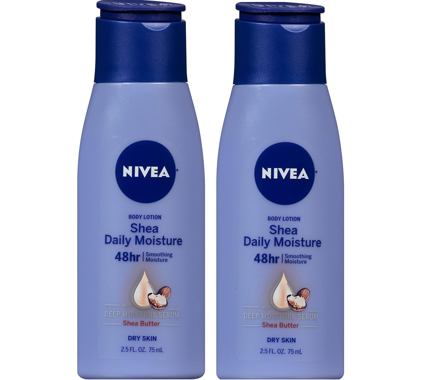 NIVEA Smooth Sensation body lotion bottle with quick absorption and 24-hour hydration.