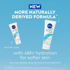 Textura ligera de NIVEA Soft con absorción rápida para la piel.
