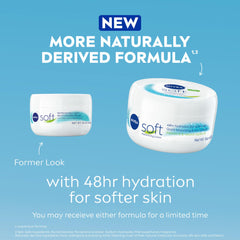 Textura ligera de NIVEA Soft facilita absorción rápida.