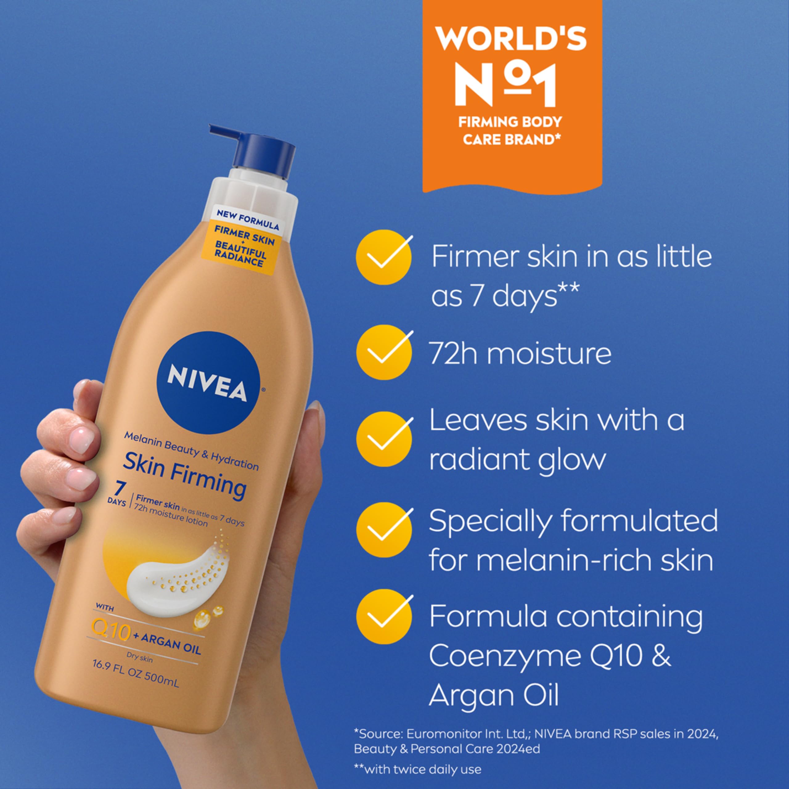 Textura crema hidratante de NIVEA para uso diario y piel suave.