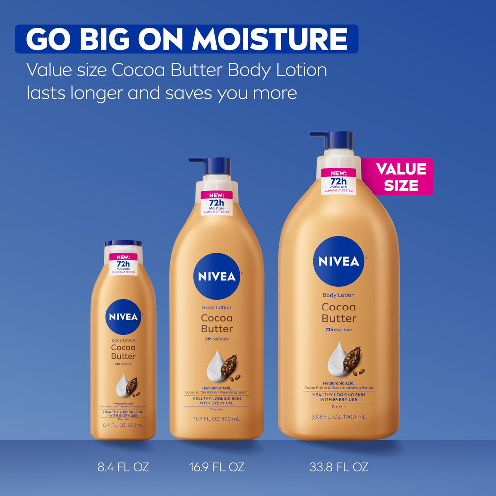 NIVEA uso diario para piel seca en cuerpo y manos.