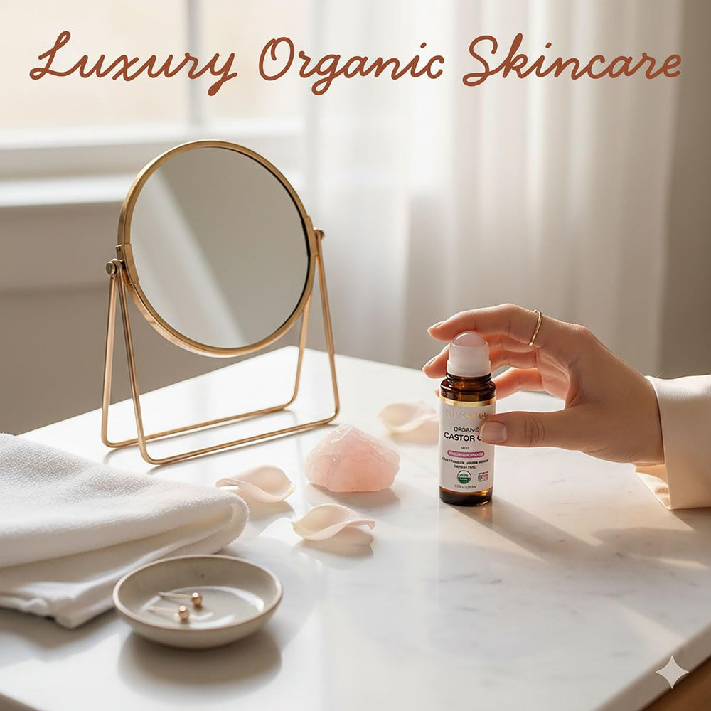 NIYAVERA aplicación facial suave con rodillo y cuarzo rosa.