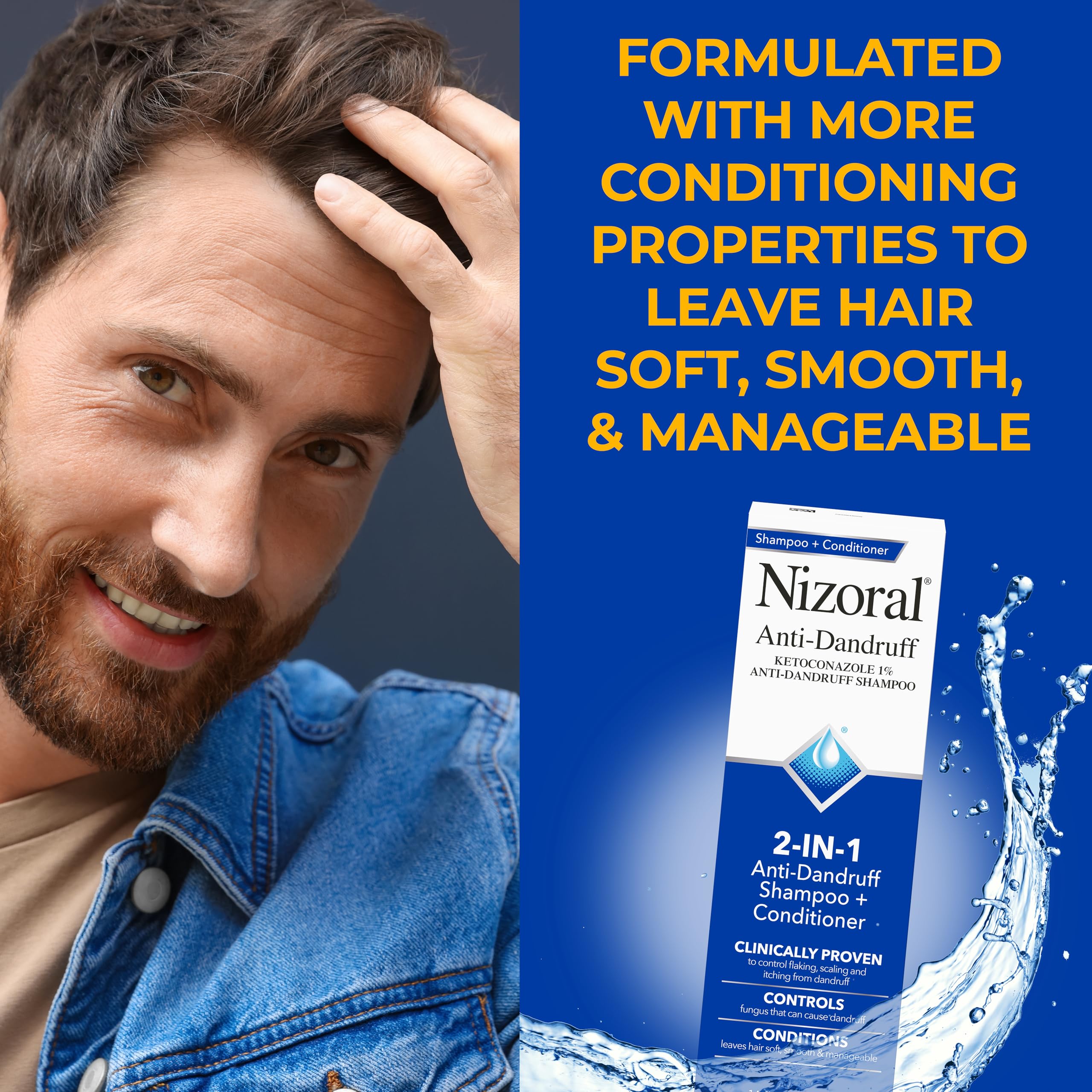 Nizoral 2-in-1 color-safe formula on product lineup