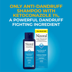 Nizoral anti-dandruff shampoo bottle front with brand name visible