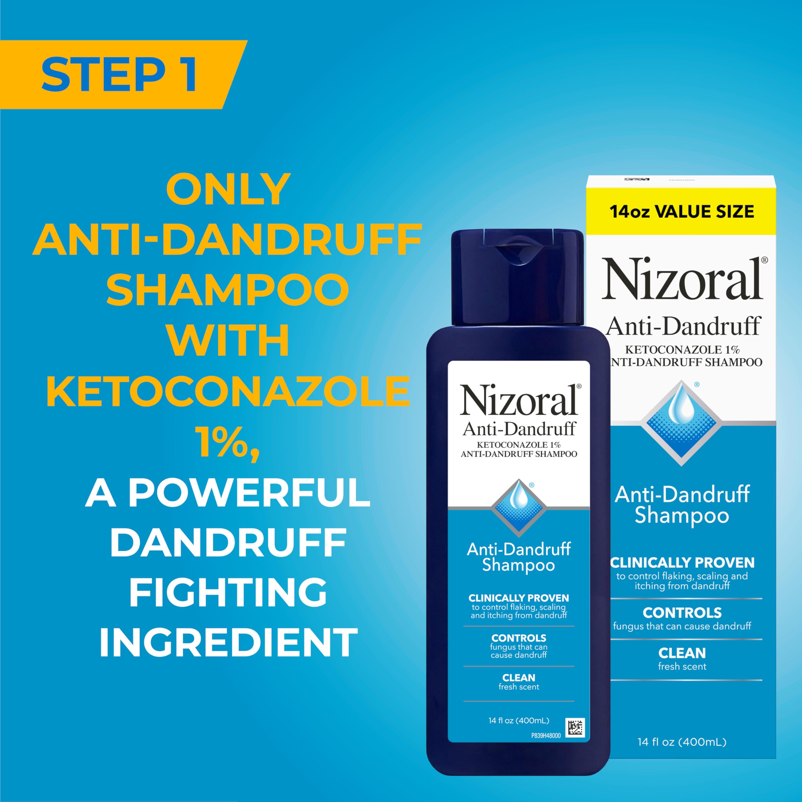 Nizoral conditioner bottle application for post-wash hydration.