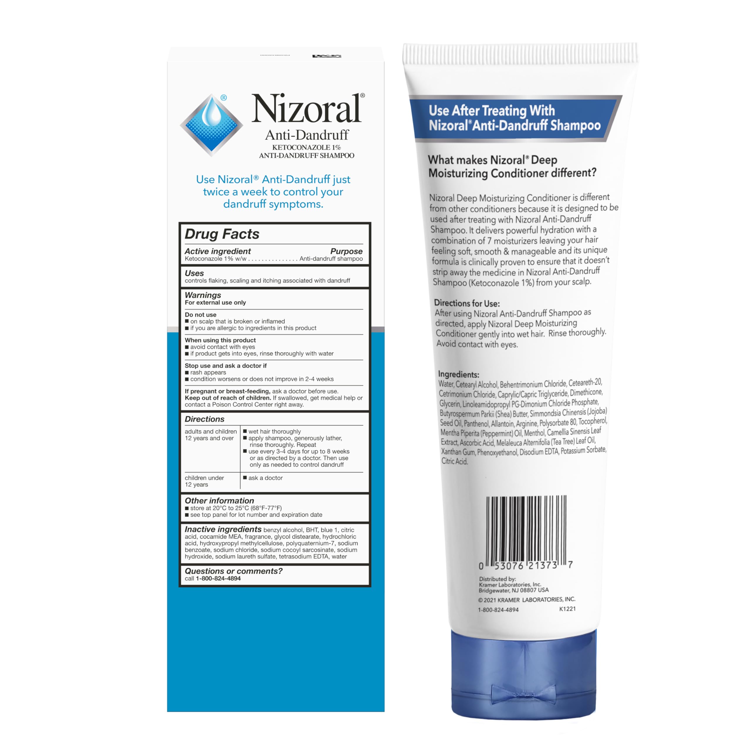 Nizoral hair finish image suggesting smoother, manageable strands.