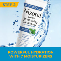 Nizoral mint-tea-tree-oil visual highlighting refreshing scent and scalp care.